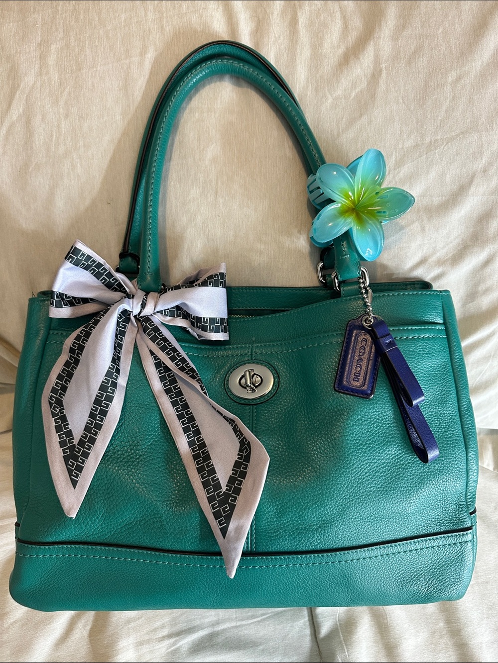 Coach turquoise bag